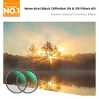 K&F CONCEPT 49mm Black Diffusion 1/4 & 1/8 Lens Filter Kit, Mist Cinematic - Image 2
