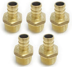 Pex 3/4 Inch x 3/4 Inch Male NPT Adapter Brass Crimp Fittings - Image 2