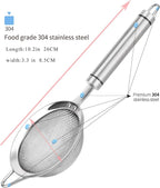 304 Stainless Steel Fine Mesh Strainers - Image 2
