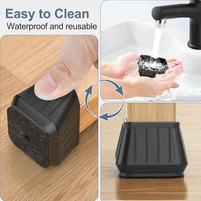 24PCS Square Chair Leg Floor Protectors