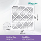 14x14x1 Air Filter MERV 11 MPR 1000 Pleated AC Furnace Filters - Image 2