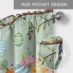 Easter Curtain Valances for Windows, Kitchen Valance Window Treatment, Spring - Image 5