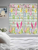 Happy Easter Living Room Curtains 72 Inches length, Spring Bunny Eggs Flower - Image 5
