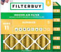 Filterbuy 25x25x4 Air Filter MERV 11 Superior Pet & Allergy Defense, by Filterbuy