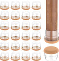 24 PCS Silicone & Felt Chair Leg Floor Protectors