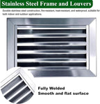 Heat Dissipation Louvered Vent Wall Gable Vents 304 Stainless Steel, - Image 5
