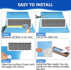 Air Vent Filters 12"x90", 2Roll Cut to Fit Air Filter, MERV 8 Triple Filtration - Image 6