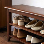 XKZG Storage Bench Wooden Shoe Rack Bench Rustic Solid Wood Entryway Bench