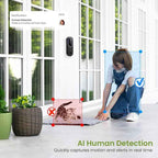 1080P Wireless Video Doorbell Camera, Smart Outdoor Surveillance Cam, FHD Live