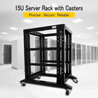 Raising Electronics Server Rack Open Frame Rack 4 Post 19 inch Adjustable - Image 2