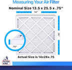 Filter King 13.5 x 25.5 x .75" Air Filter | 3-PACK | MERV 8 HVAC Pleated A/C - Image 2