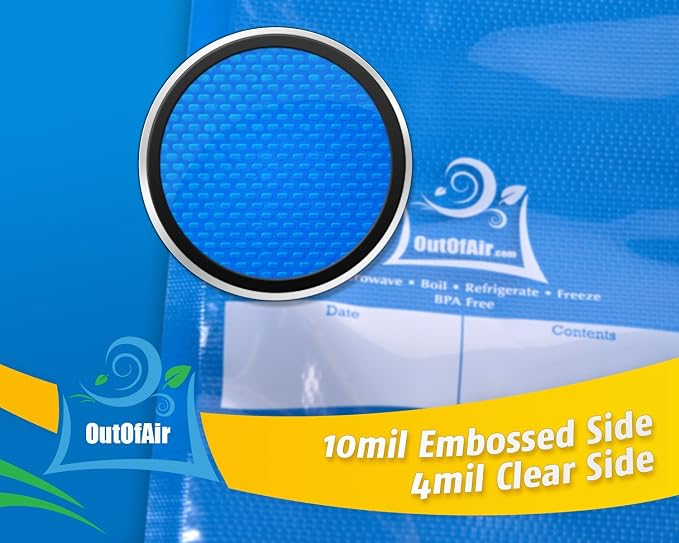 8" x 25' Rolls - 4 Pack OutOfAir Vacuum Sealer Rolls. Works - Image 5