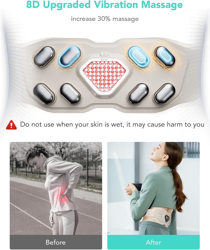 SKG Lower Back Massager for Pain Relief Deep Tissue Christmas Gifts for Men - Image 9