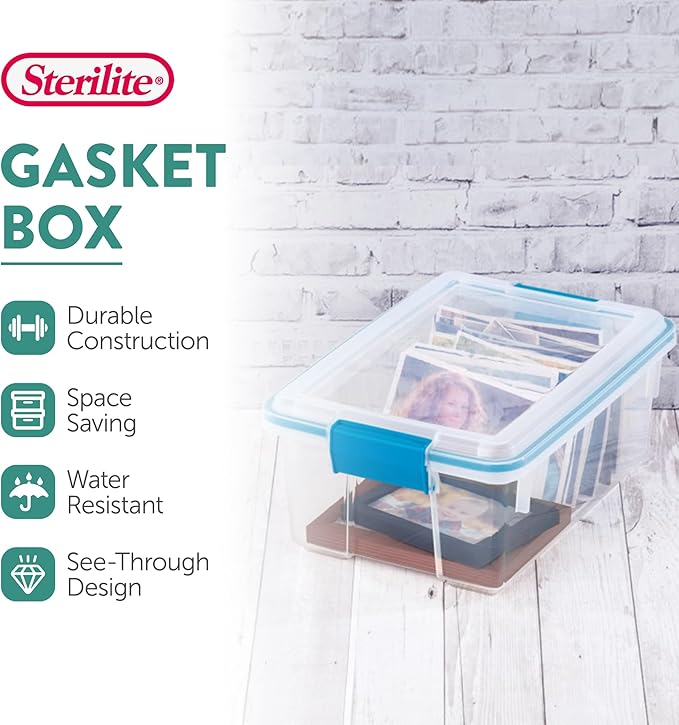 Sterilite 24-Pack Gasket Box, Weather-Resistant Storage Bins - Image 2