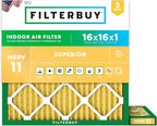 Filterbuy 16x16x1 Air Filter MERV 11 Superior Pet & Allergy Defense, by Filterbuy