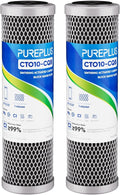 1 Micron 2.5"" x 10"" Whole House CTO Carbon Water Filter Cartridge Replacement by PUREPLUS