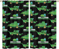 Kids Agriculture Machine Window Curtains, Farm Equipment Tractors Transport by SHElifestyle
