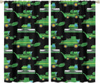 Kids Agriculture Machine Window Curtains, Farm Equipment Tractors Transport by SHElifestyle
