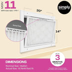Simply 14x20x1 Air Filter, MERV 11, 4 Pack, - Image 3