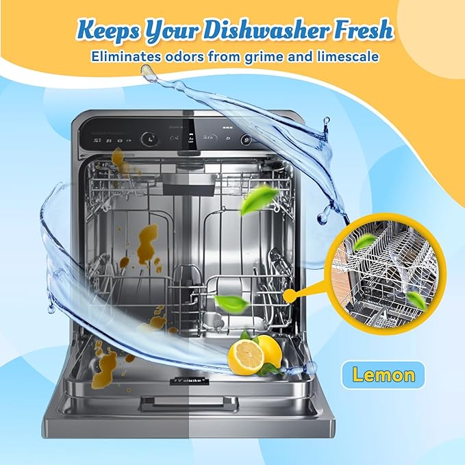 Dishwasher Cleaner Tablets Deodorizer-48 Pack Deep Cleaning Dish Washer - Image 4