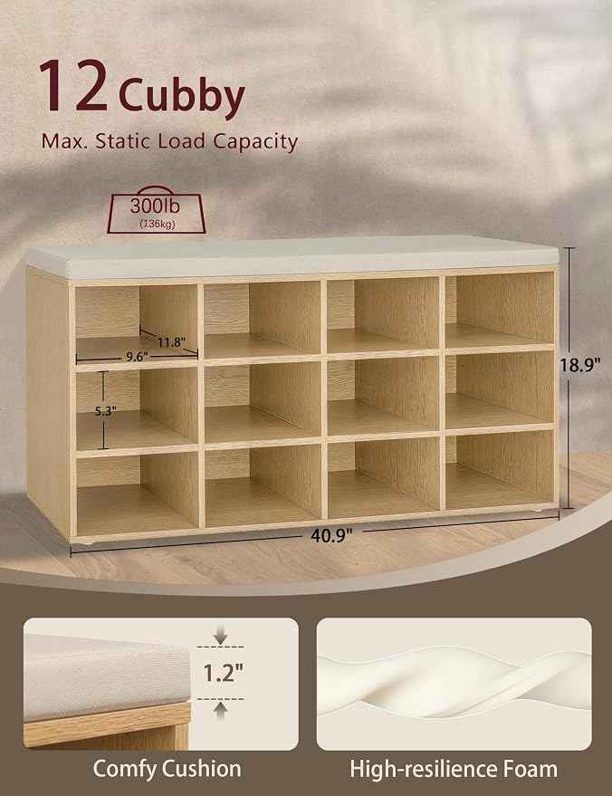 DINZI LVJ Shoe Storage Bench