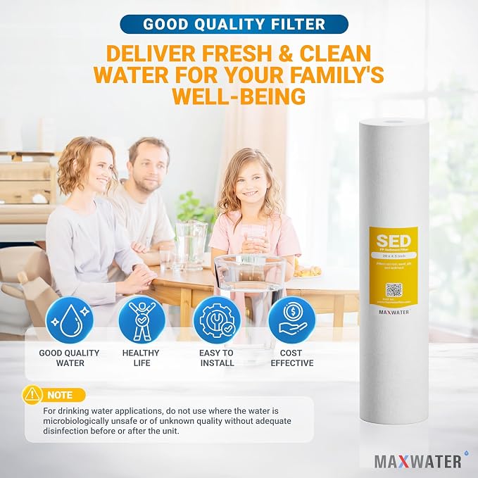 Max Water 1 Micron 20 x 4.5 Sediment Water Filter Cartridge - Image 6