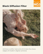 K&F CONCEPT 55mm Black Diffusion 1/4 Filter Mist Cinematic Effect Filter - Image 2