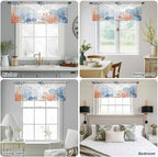 Ocean Corals Sheer Valance Curtains, Summer Beach Coral Sea Stars Light - Image 9