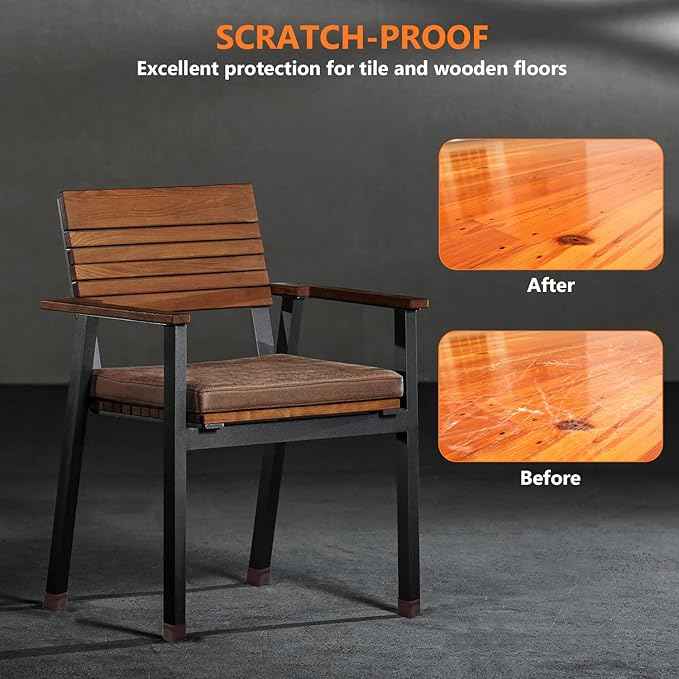 BAIPOK 36Pcs Square Chair Leg Floor Protectors