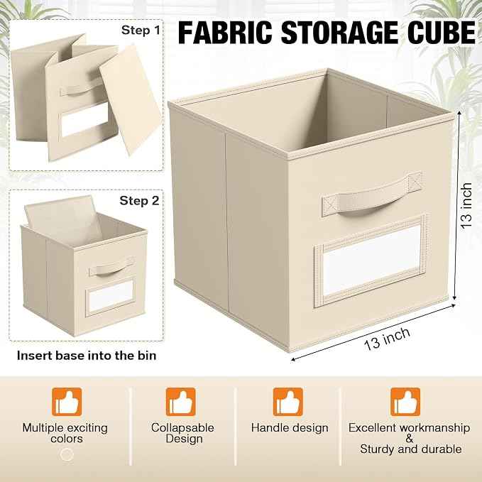 10 Pcs Fabric Storage Cubes