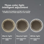 Bathroom Mirror with LED Lights, Wall Mirror with Touch Sensor, Round Mirror - Image 5