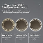 Bathroom Mirror with LED Lights, Wall Mirror with Touch Sensor, Round Mirror - Image 5
