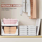 CTSNSLH 5 Pack Closet Organizers Storage Box, Closet Storage Stackable Storage