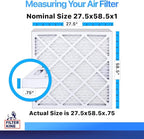 Filter King 27.5x58.5x1 Air Filter | 4-PACK | MERV 8 HVAC Pleated A/C Furnace - Image 2