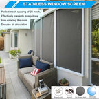 Stainless Steel Mesh Screen 20Mesh 304, 15.7" x 147" Metal Mesh Screen - Image 7