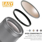 72mm to 77mm Step-up Adapter Rings Filter Adapter Black Metal Step Down Filter - Image 5