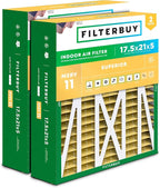 Filterbuy 17.5x21x5 Air Filter MERV 11 Superior Pet & Allergy Defense, by Filterbuy