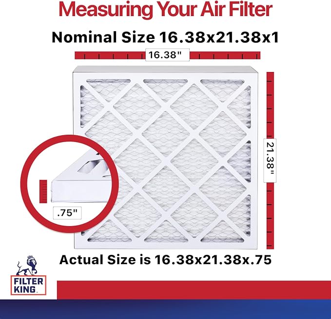Filter King 16.38x21.38x1 Air Filter | 12-PACK | MERV 11 HVAC Pleated A/C - Image 2