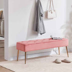 DUHOME Modern Velvet Ottoman Bench, Button-Tufted Upholstered Bedroom Benches