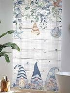 Sheer Curtains 96 Inches Long, Coastal Eucalyptus Leaf Semi Sheer Curtains - Image 4
