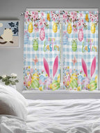 Happy Easter Living Room Curtains 72 Inches length, Spring Watercolor Bunny - Image 5