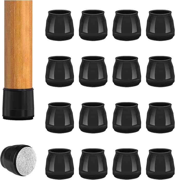 16pcs Round Chair Leg Floor Protectors, Felt Pads Chair Leg Protectors