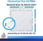 Filter King 15.25x15.25x1 Air Filter | 6-PACK | MERV 8 HVAC Pleated A/C Furnace - Image 2