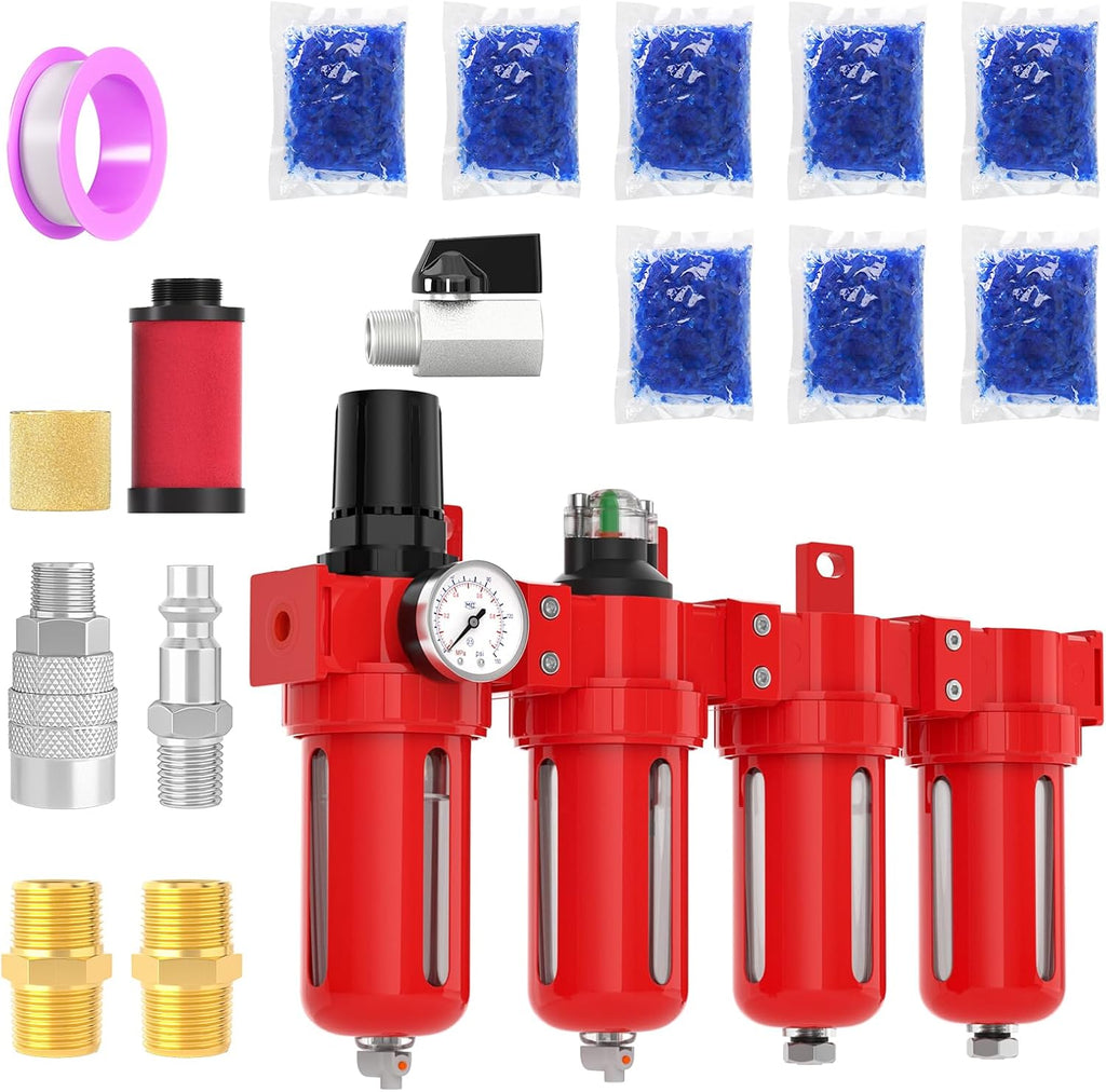 MEANLIN 1/4" NPT Industrial Grade 4 Stage Aluminum Air Drying System