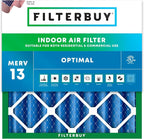 Filterbuy 20x20x4 Air Filter MERV 13 Optimal Smoke & Allergy Defense, by Filterbuy
