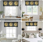 YOU ARE MY SUNSHINE Sheer Valance Curtains, Summer Sunflowers Golden Gradient - Image 9