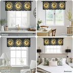 YOU ARE MY SUNSHINE Sheer Valance Curtains, Summer Sunflowers Golden Gradient - Image 9