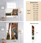 Farm Donkeys Kitchen Curtains 24 Inch Length, Small Window Curtains Tab Top - Image 8