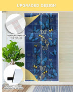 Screen Door 38"x83" Blue Butterfly Door Screen Magnetic Closure - Image 5