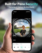 BOTSLAB Doorbell Camera Wireless, 5MP Video Doorbell, 180°Panoramic View